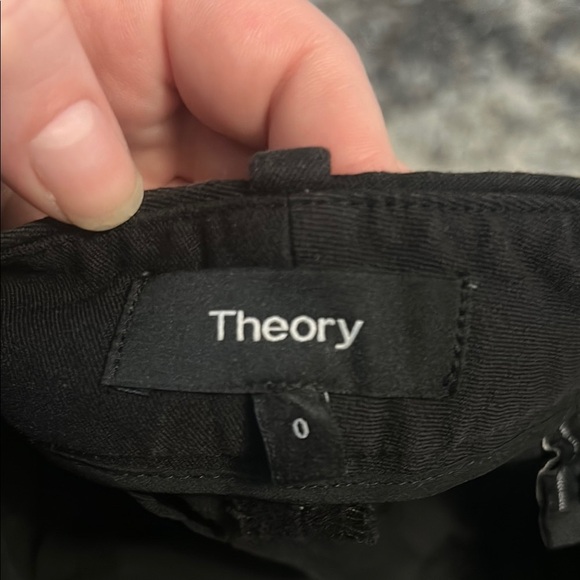 Theory Black Straight Leg Pants - Picture 2 of 4